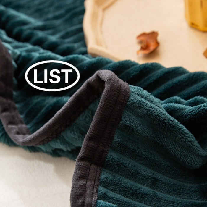 Selimut Bulu Dewasa Polos Salur 150X200/180X200 Terlaris Berkualitas