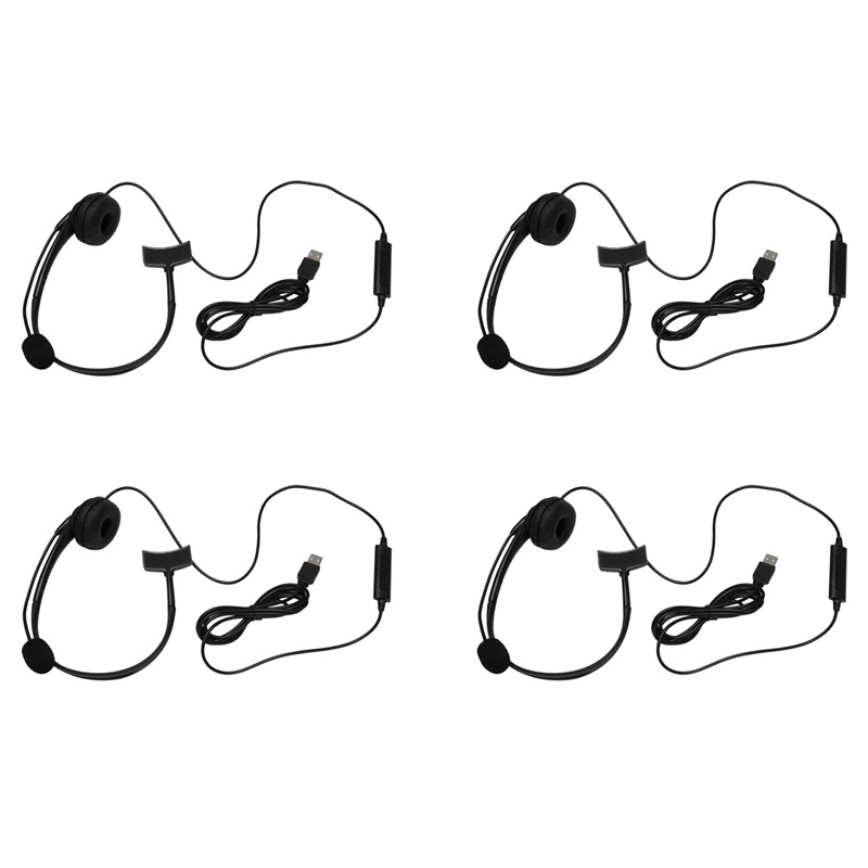 4X USB Call Center Headset With Noise Canlling Mic