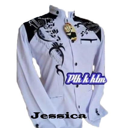 TERLARIS JAS KOKO PRIA JASKO BAJU DEWASA LENGAN PANJANG WARNA PUTIH KOMBINASI HITAM TERBARU 2024