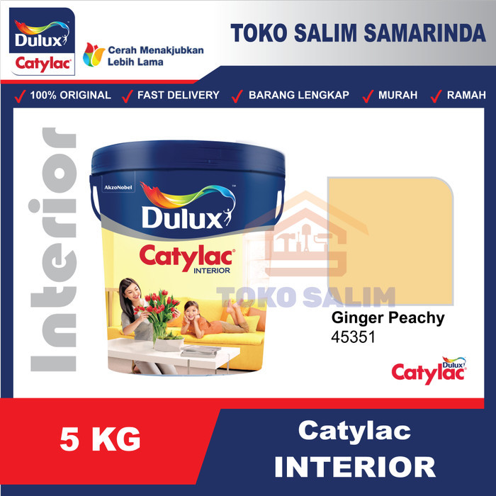 &<&<&<&] Dulux Catylac Cat Tembok Interior Dalam Rumah 5KG- 45351 Ginger Peachy