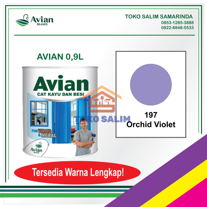 ((((()paling dicari] Cat Minyak Kayu dan Besi 0,9L AVIAN Warna Lengkap- 197 Orchid Violet