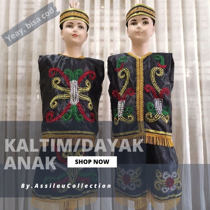 Yuliyansih - Baju Adat Dayak Anak Satuan (Laki/Cewek)