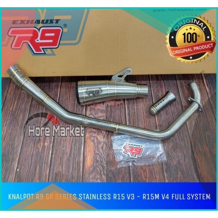 KNALPOT R9 GP SERIES R15 V3 R15M V4 VVA ORIGINAL FULL SYSTEM 07D35Z4 s