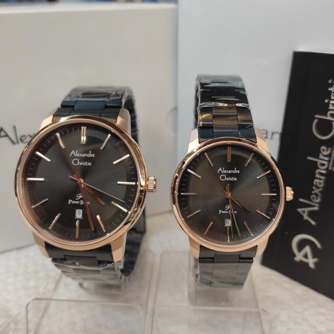 Grosir Jam Tangan Couple Original Alexandre Christie Ac 1030 Md/Ld Stainless