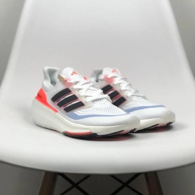 Sepatu Adidas Ultra Boost 2021 White Peach Blue Original Vietnam Bnib Marsyaanggrita