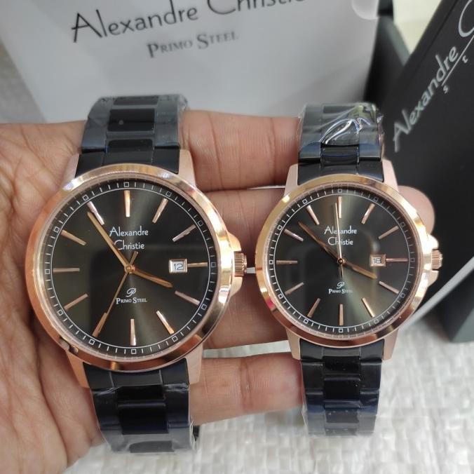 Grosir Jam Couple Original Alexandre Christie Ac 1014 Md/Ld Stainless