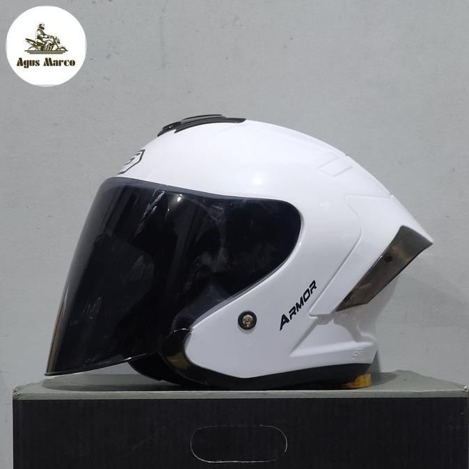 Helm Js Armor Hitam Dop Helem Halfface Sni Pria Wanita Kyt Nhk Gm Marvinmelindo