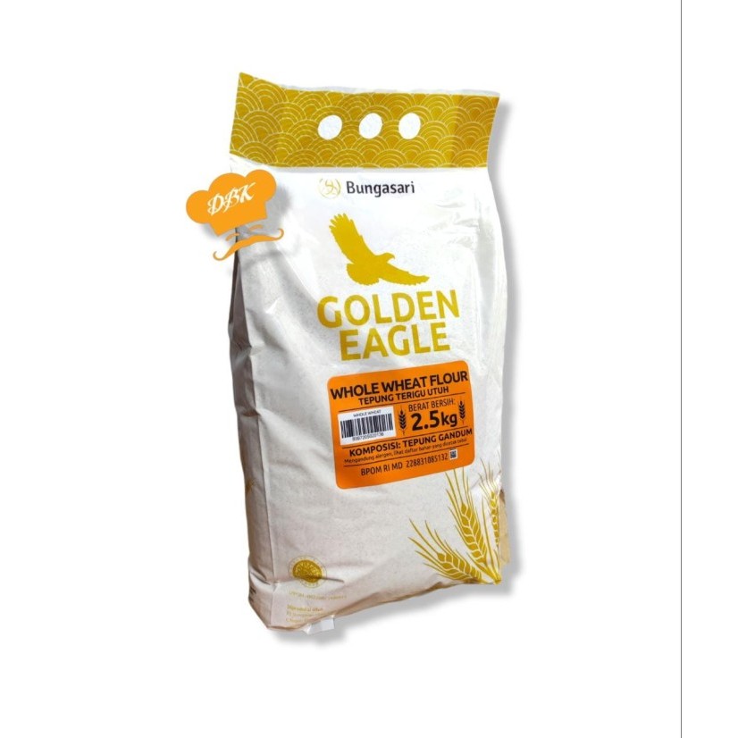 

Tepung Terigu GOLDEN EAGLE WHOLE WHEAT 2,5kg Bungasari