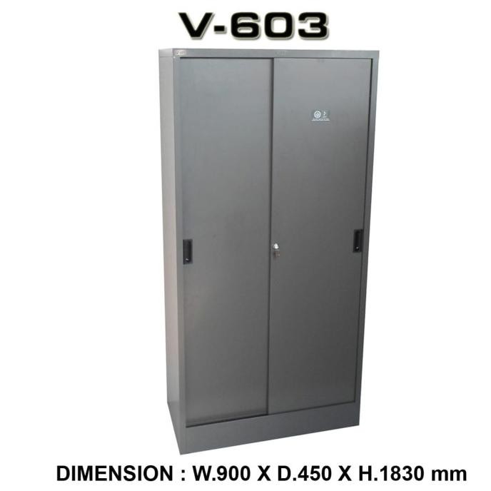 

TERBARU - Lemari arsip plat besi pintu sliding plat V603