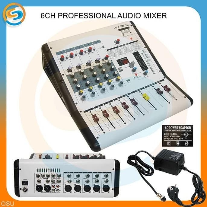 PROFESSIONAL AUDIO MIXER 6 CHANNEL OSU