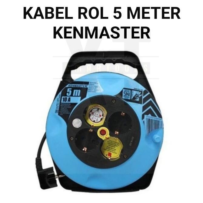 Kabel Roll 5 Meter Stop Kontak 4 Lubang SNI KENMASTER