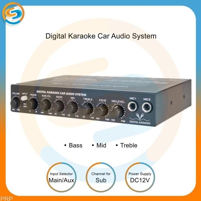 Parametric pre amp digital karaoke car audio system prp