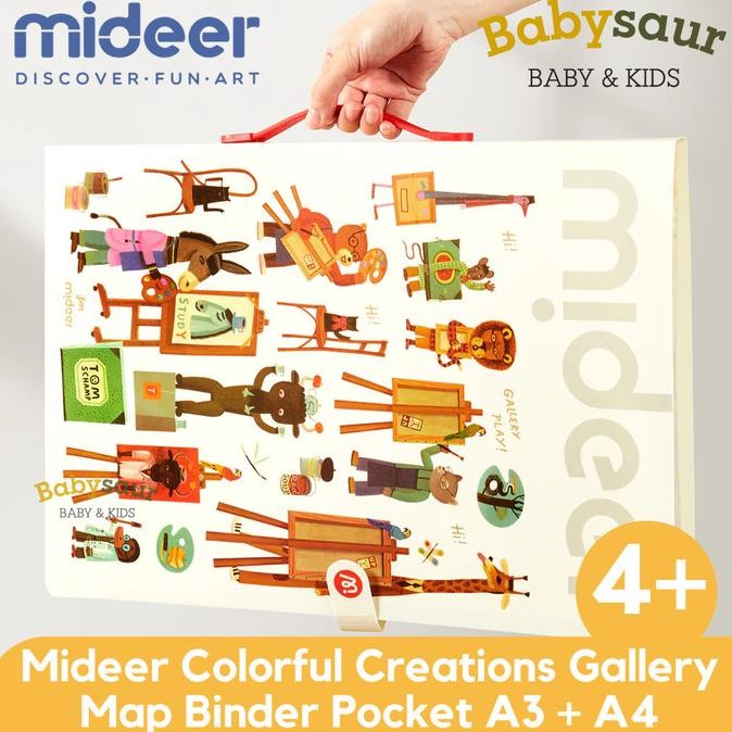

Mideer Colorful Creations Gallery Map Binder Pocket A3 A4 Storage Binder