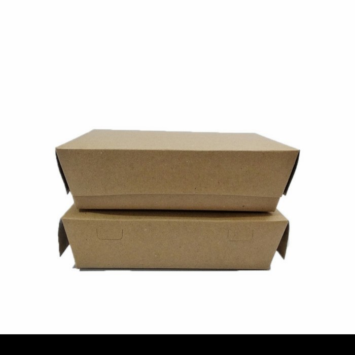 Brown Paper Lunch Box Kraft Large/Paper Box L Coklat/Kotak Kertas Nasi