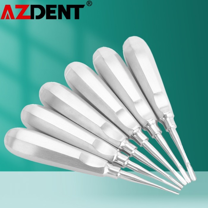 12pcs/Pack Dental Stainless Elevator Minimally Invasive Tools Loosening Root Extraction Hollow Handl