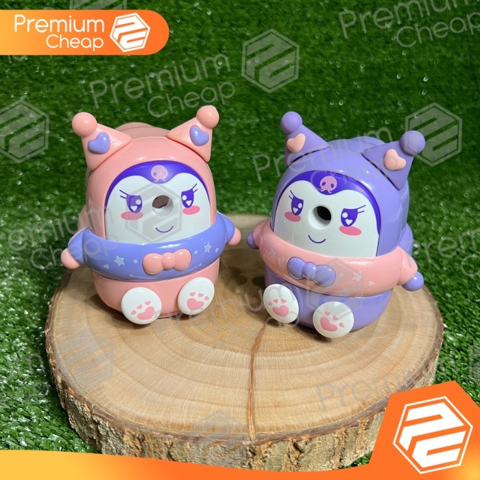 

[1 Pcs] Serutan Sharpener Pensil Putar Kuromi Pita Cewek