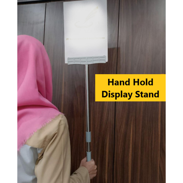 

Hand Hold Display Stand Handheld Sign Holder Alat Tiang Untuk Jepit Poster Board Airport Pick Up -