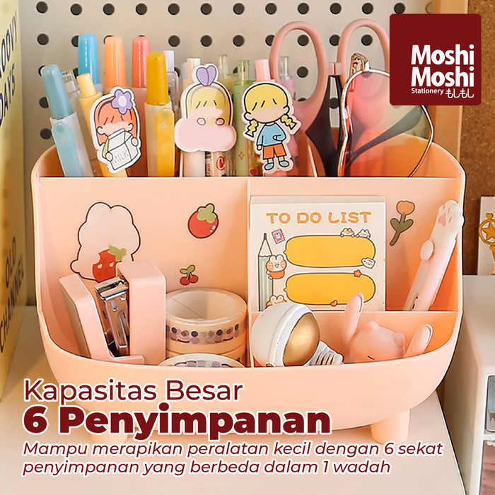 

Storage Desk 6 Layer Pen Holder Set Tempat Pena Peralatan Tulis Meja Kantor Multifungsi 6 Sekat