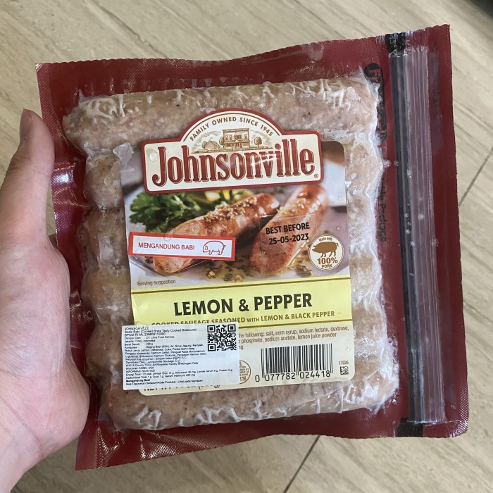 

SOSIS BABI JOHNSONVILLE RASA LEMON&PEPPER