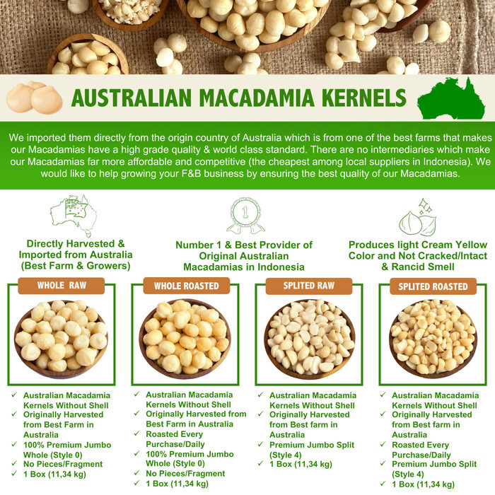 

ROASTED MACADAMIA NUTS (KACANG MACADAMIA PANGGANG) 250GR
