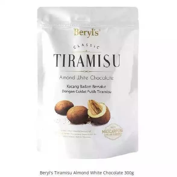 

BERYL'S CLASSIC TIRAMISU ALMOND POUCH 300GR/BERLYS CHOCOLATE COKLAT