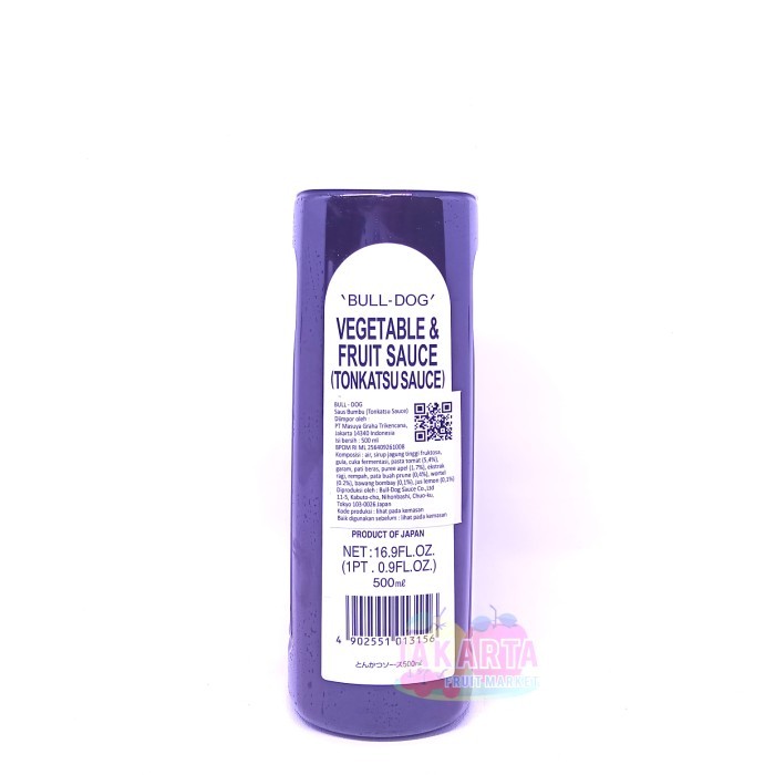 

(SAUS) BULL-DOG VEGETABLE & FRUIT TONKATSU 500ML