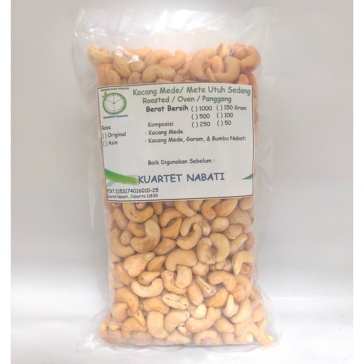 

1KG MEDE ROASTED / KACANG MEDE - METE SULAWESI - ORIGINAL - SIZE SUPER