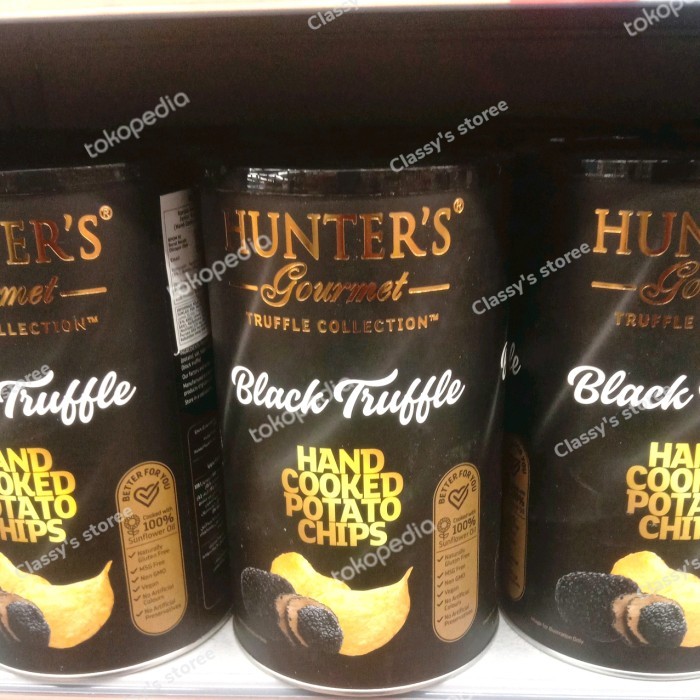 

HUNTERS GOURMET BLACK TRUFFLE CHIPS/KERIPIK KENTANG 150 GR/KERIPIK