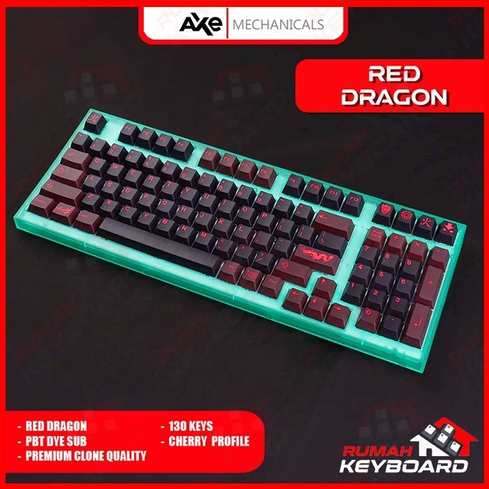 Keycap - Keycaps - Cherry - Red - Pbt - Dye Sub