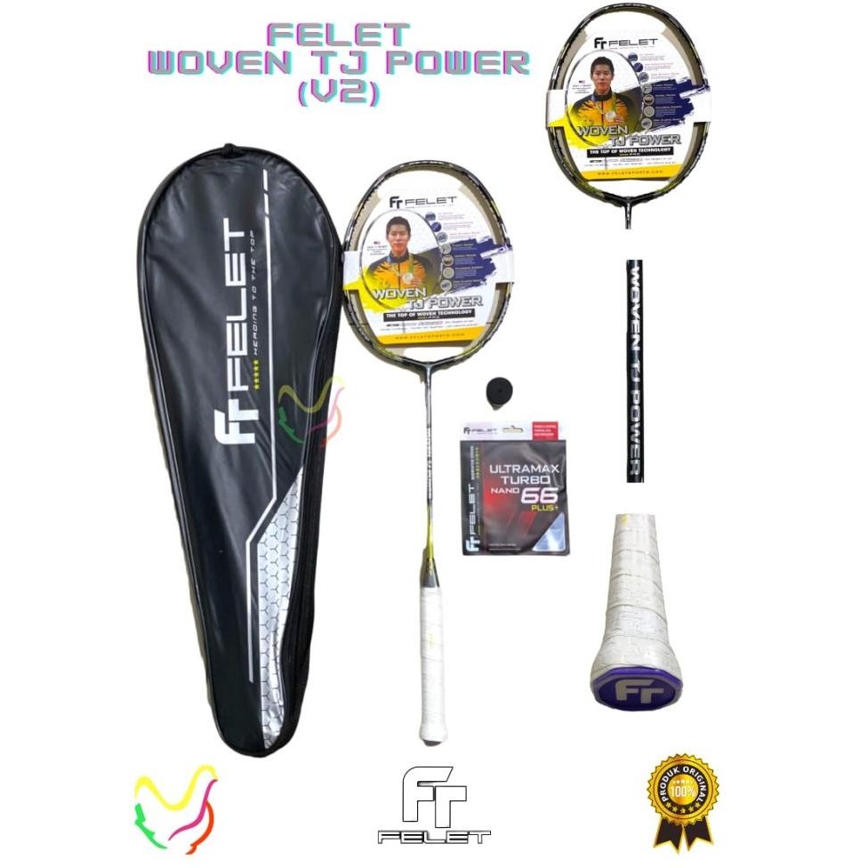 Miliki Raket Badminton Felet Woven Tj Power (V2) Original