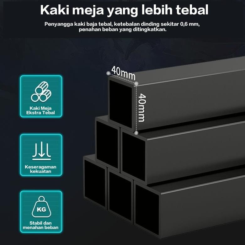 Meja Gaming / Kamar Gaming / Meja komputer Gaming / Meja Gaming Full Set / Meja Gaming 120x60 / Meja