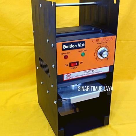 Mesin Cup Sealer Golden Vist D8. Mesin Press Gelas Minum 12 - 22 Oz
