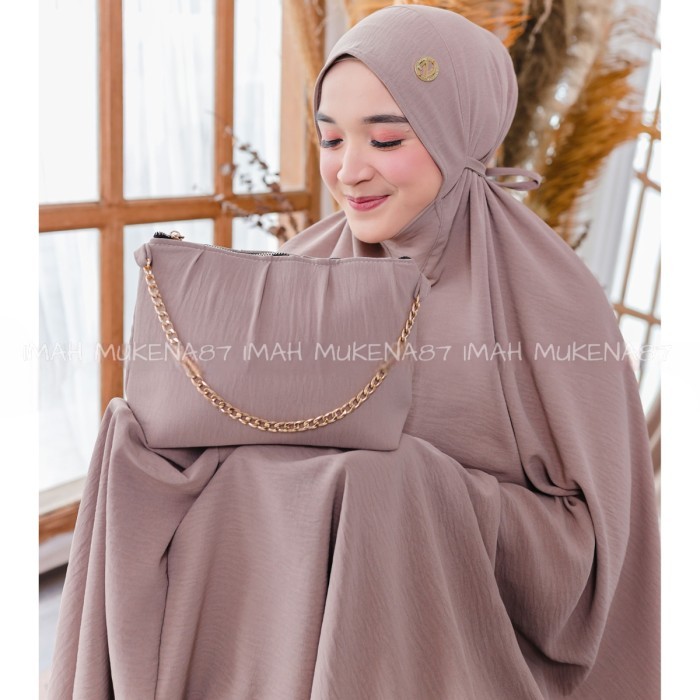 Minajshop Mukena Dewasa Malaysia Penutup Dagu Khadijah Lasercut