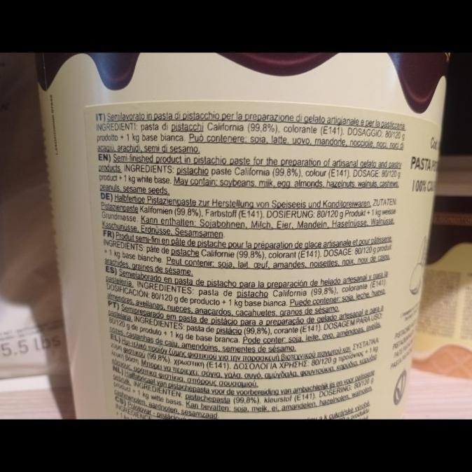 

MEC3 Pistachio Paste 100% California Gelato pistachio pure HT