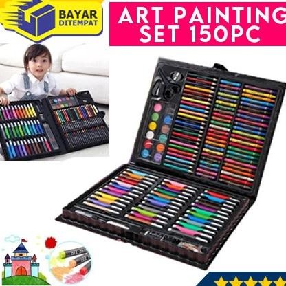 

MURAH Art Set 150 pcs Pensil Crayon Warna Set Alat Tulis Gambar Lukis