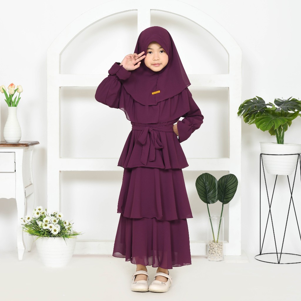 Gamis Anak Lebaran 2025 Bju Ngaji Anakk Cewek Ghames Umur 12 7 8 Thn 13 14 Dres Kids Muslimah Baju M