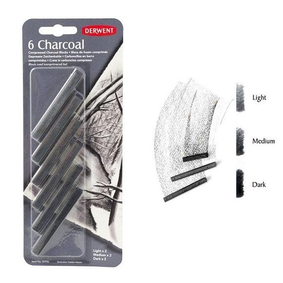 

JUAL Derwent Compressed Charcoal Blocks Blister Pack of 6