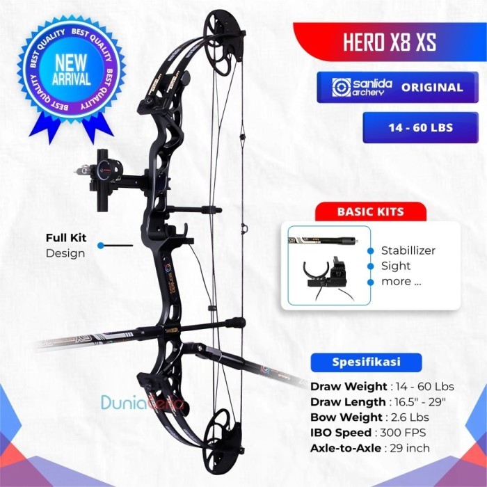 TERLARIS FULLSET BUSUR PANAH SANLIDA HERO X8 XS COMPOUND BOW MURAH MURAH