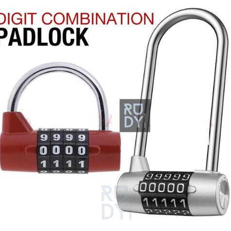 Besar Kode-288 Gembok Angka Digit Pagar Pintu Motor Multifungsi Stok Terbatas