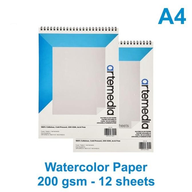 

HRG DISKON Artemedia Watercolor Book A4 Cold Pressed / Kertas Cat Air A4