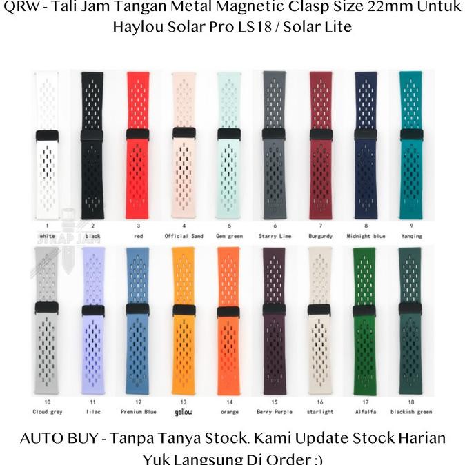QRW 22mm Tali Jam Tangan Haylou Solar Pro LS18 / Solar Lite - Strap