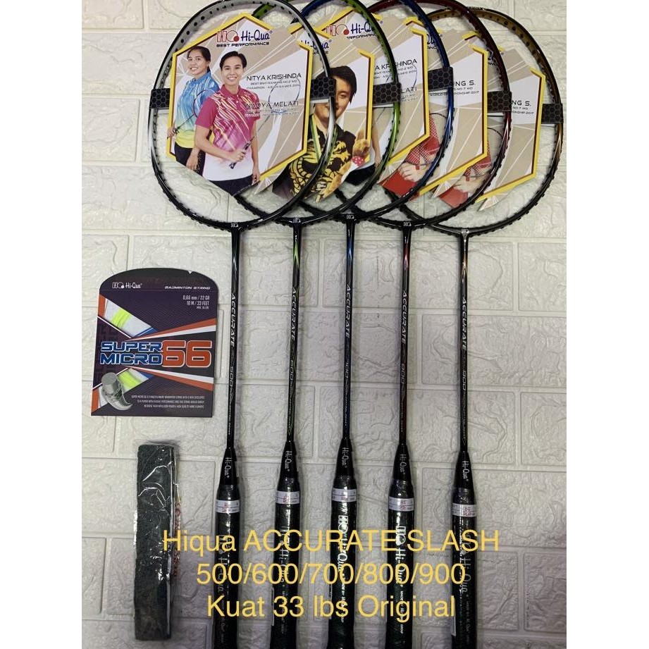 Terjangkau Raket Badminton Hiqua Hi-Qua Accurate Slash 500/600/700/800/900 Ori