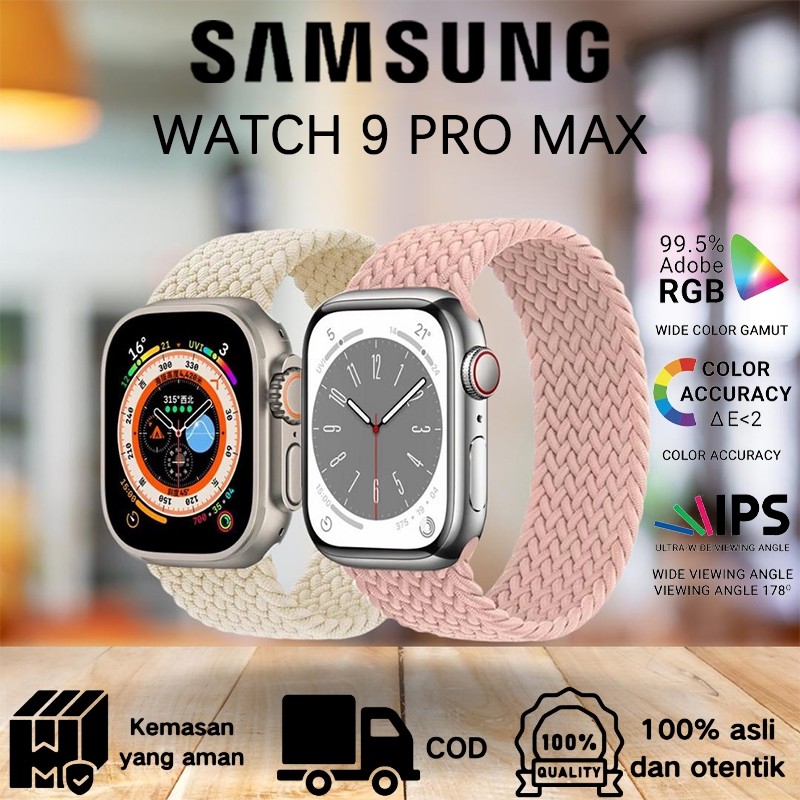 HOT DEALS 100% OriginalSamsung Watch 9 Pro Max Smart Watch 2.2 Inci Layar Sentuh SmartWatch Wanita