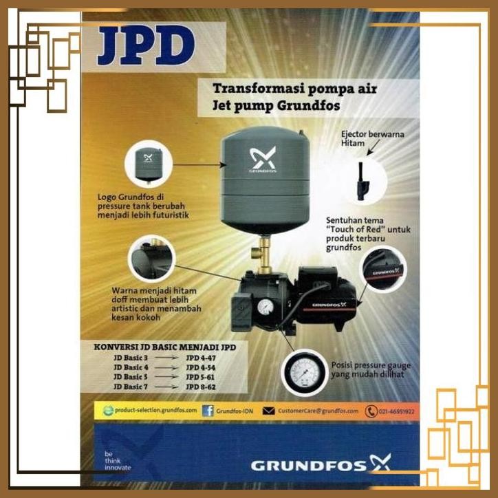 [SMM] POMPA JET PUMP GRUNDFOS JPD 8-62 PT / PENGGANTI JD BASIC 7