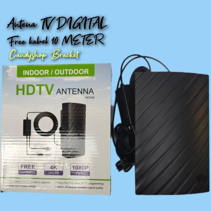 ANTENA TV DIGITAL/ANTENA DALAM/ANTENA LUAR/ANTENA TV FREE KABEL 10 METER DISKON