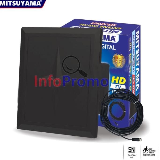 ANTENA TV DIGITAL INDOOR OUTDOOR MITSUYAMA MS-ATN01 BISA 2 TV STB ORI BEST QUALITY