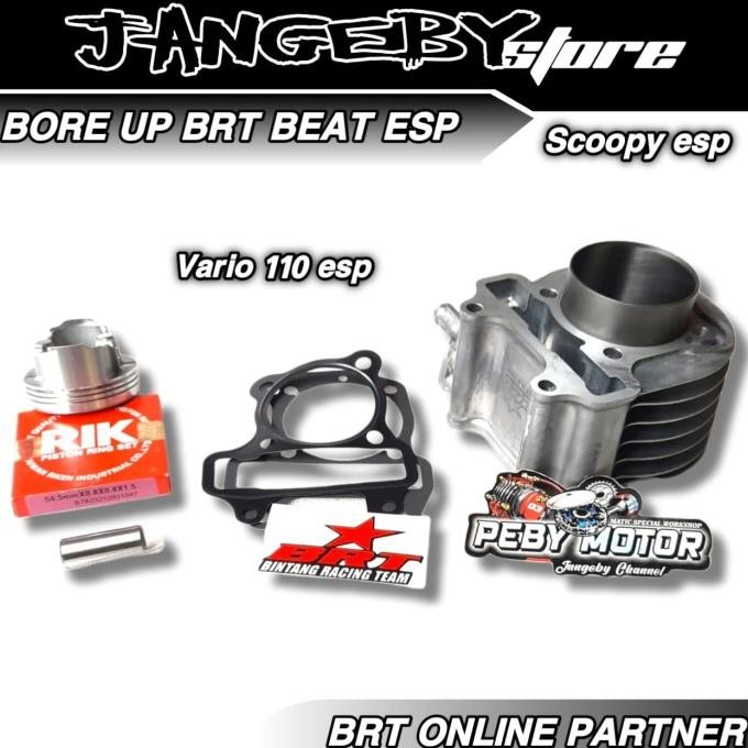 PAKET BORE UP BRT 3 BEAT SCOOPY VARIO 110 ESP BLOK PISTON CAST IRON