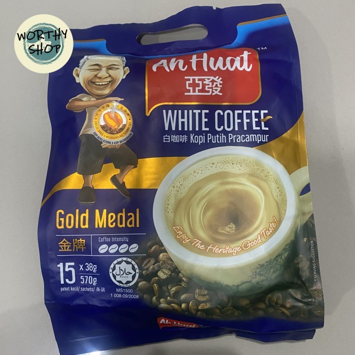 

Ah Huat White Coffee Gold Medal Malaysia 15 Sachets Kopi