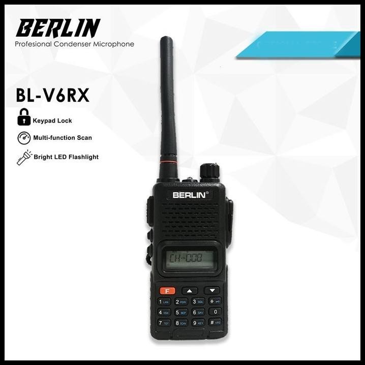 Berlin BL-V6RX Handie Walkie Talkie HT Single Band UHF VHF