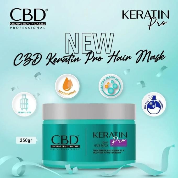 CBD KERATIN / COLLAGEN / COLOR SHIELD HAIR MASKER RAMBUT 250ML